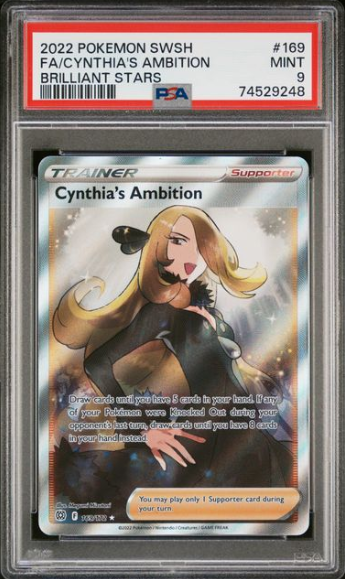2022 POKEMON SWORD & SHIELD BRILLIANT STARS #169 FA/CYNTHIA'S AMBITION BRILLIANT STARS