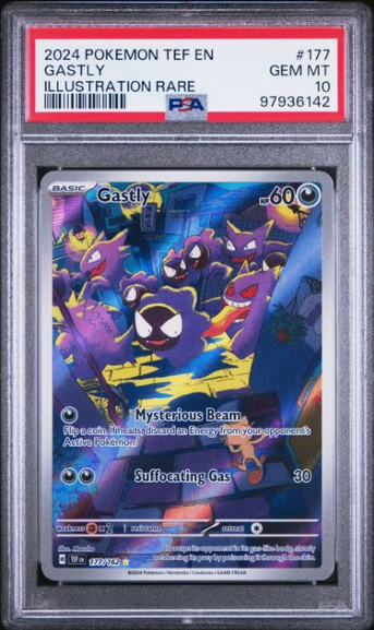 2024 POKEMON TEF EN-TEMPORAL FORCES #177 GASTLY ILLUSTRATION RARE
